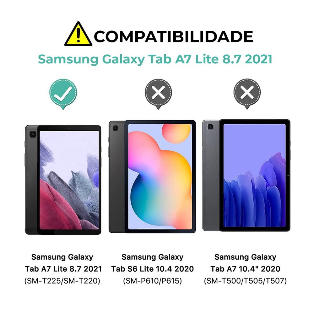 Capa Samsung Galaxy Tab A7 Lite 8.7 2021 Transparente